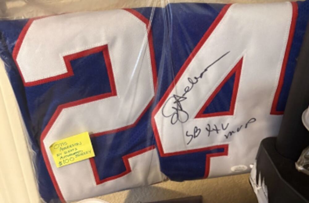 Ottis Anderson Signed NY Giants #24 Jersey SB XXV MVP Inscribed Auto